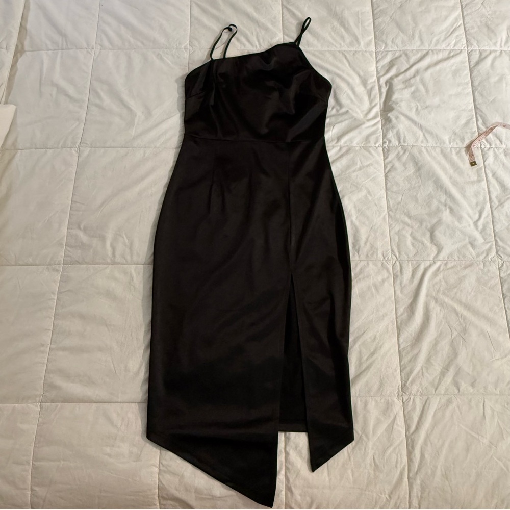 Black Asymmetrical Dress with Modern Flair